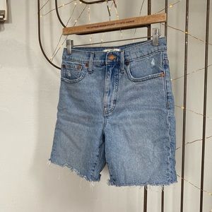 Madewell high rise mid length shorts